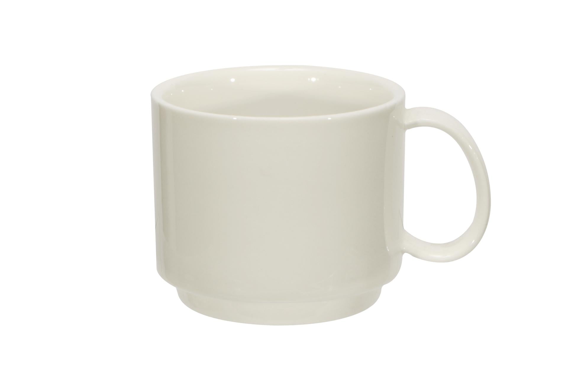 Import Tavola Professional Tazza da Tè Impilabile 170 ml In Porcellana Bianca - Linea B.B. White - Set 6 Pz