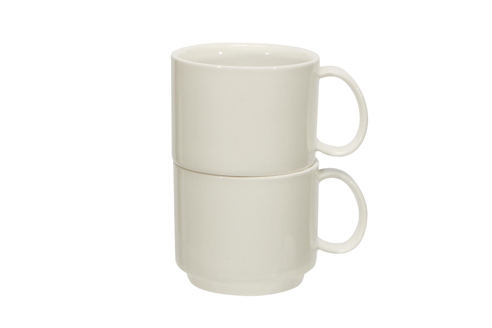 Import Tavola Professional Tazza da Tè Impilabile 170 ml In Porcellana Bianca - Linea B.B. White - Set 6 Pz