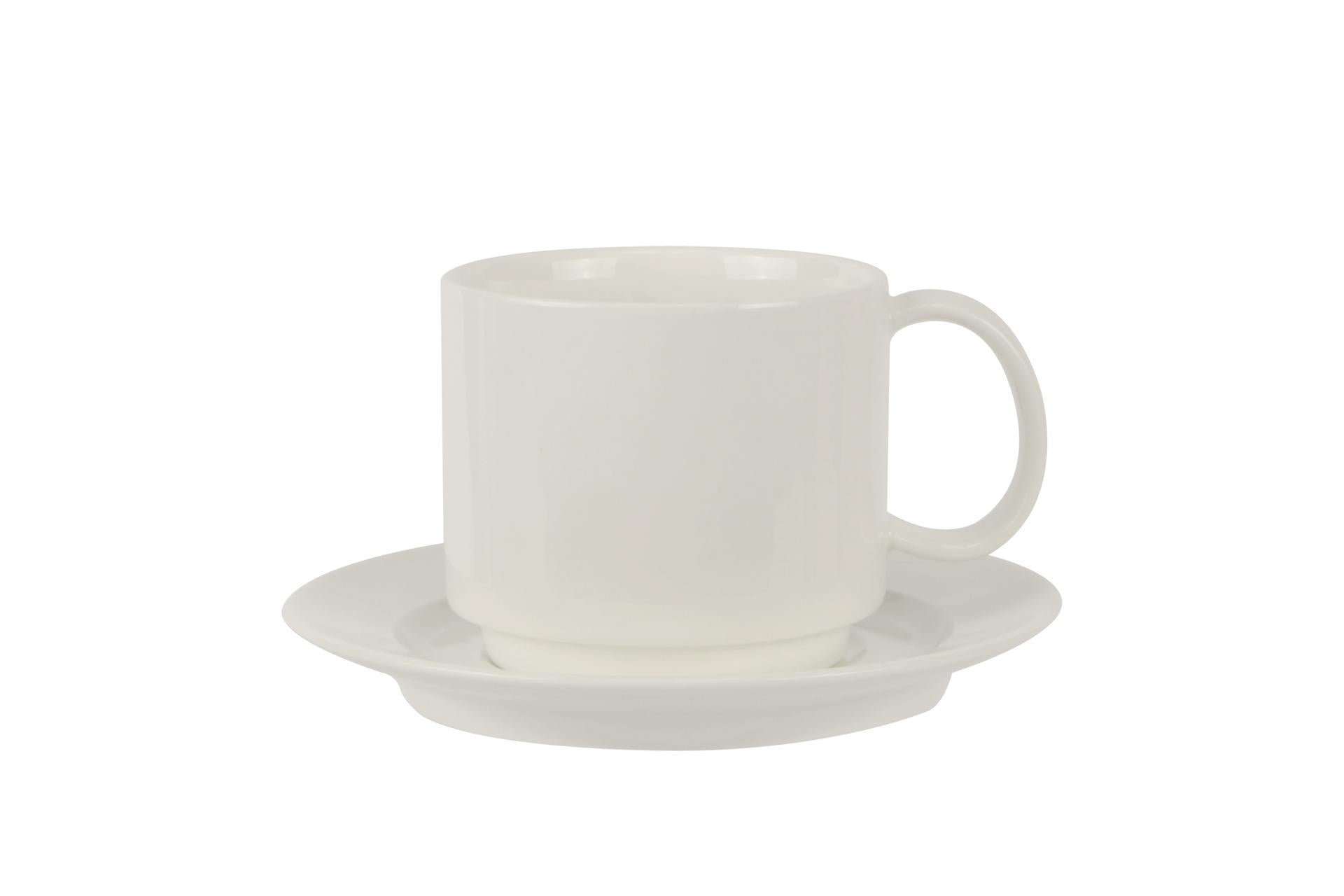 Import Tavola Professional Tazza da Tè Impilabile 170 ml In Porcellana Bianca - Linea B.B. White - Set 6 Pz 3