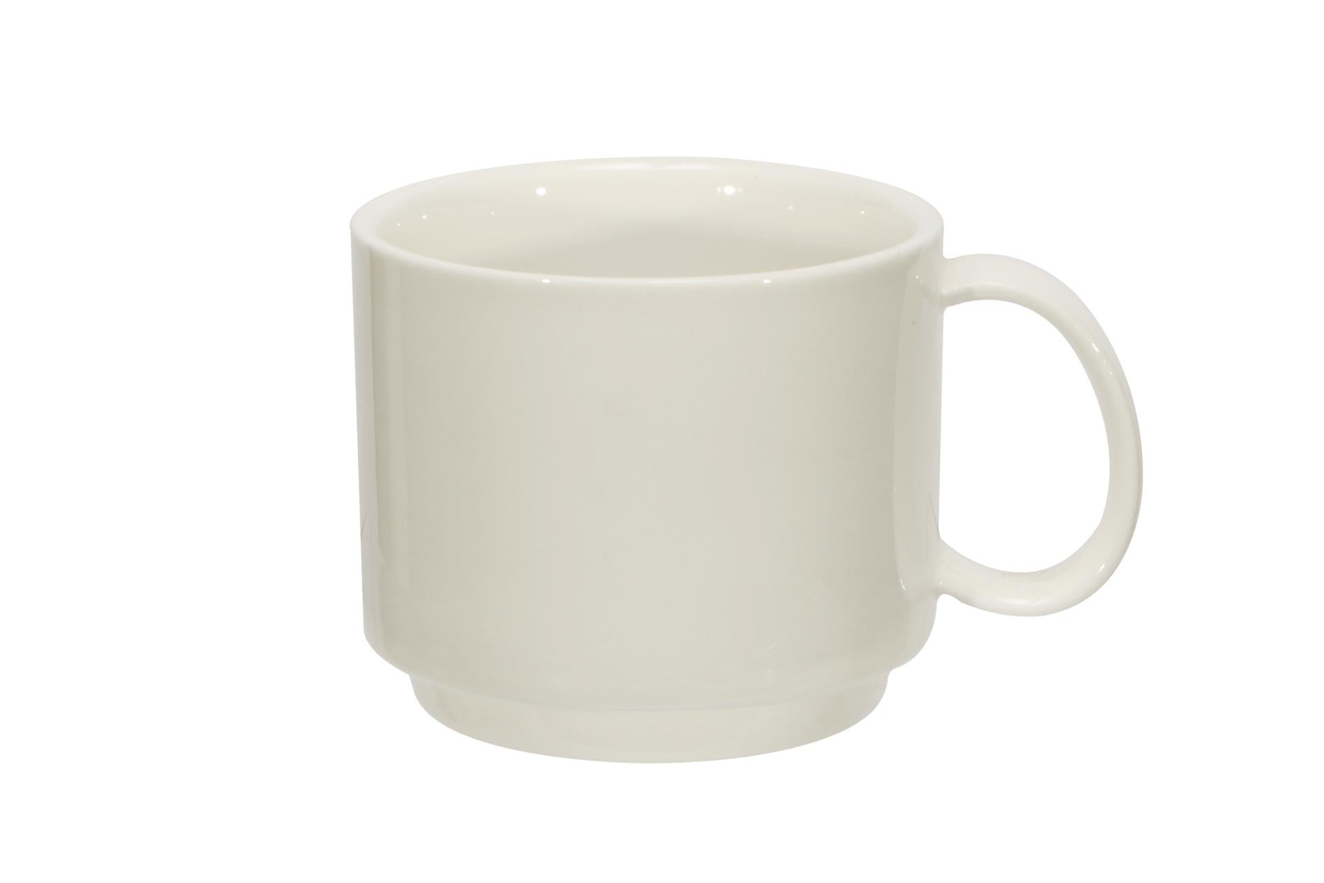 Import Tavola Professional B.B. White Tazza Caffè Impilabile 100 ml In Porcellana Bianca - Set 6 Pz