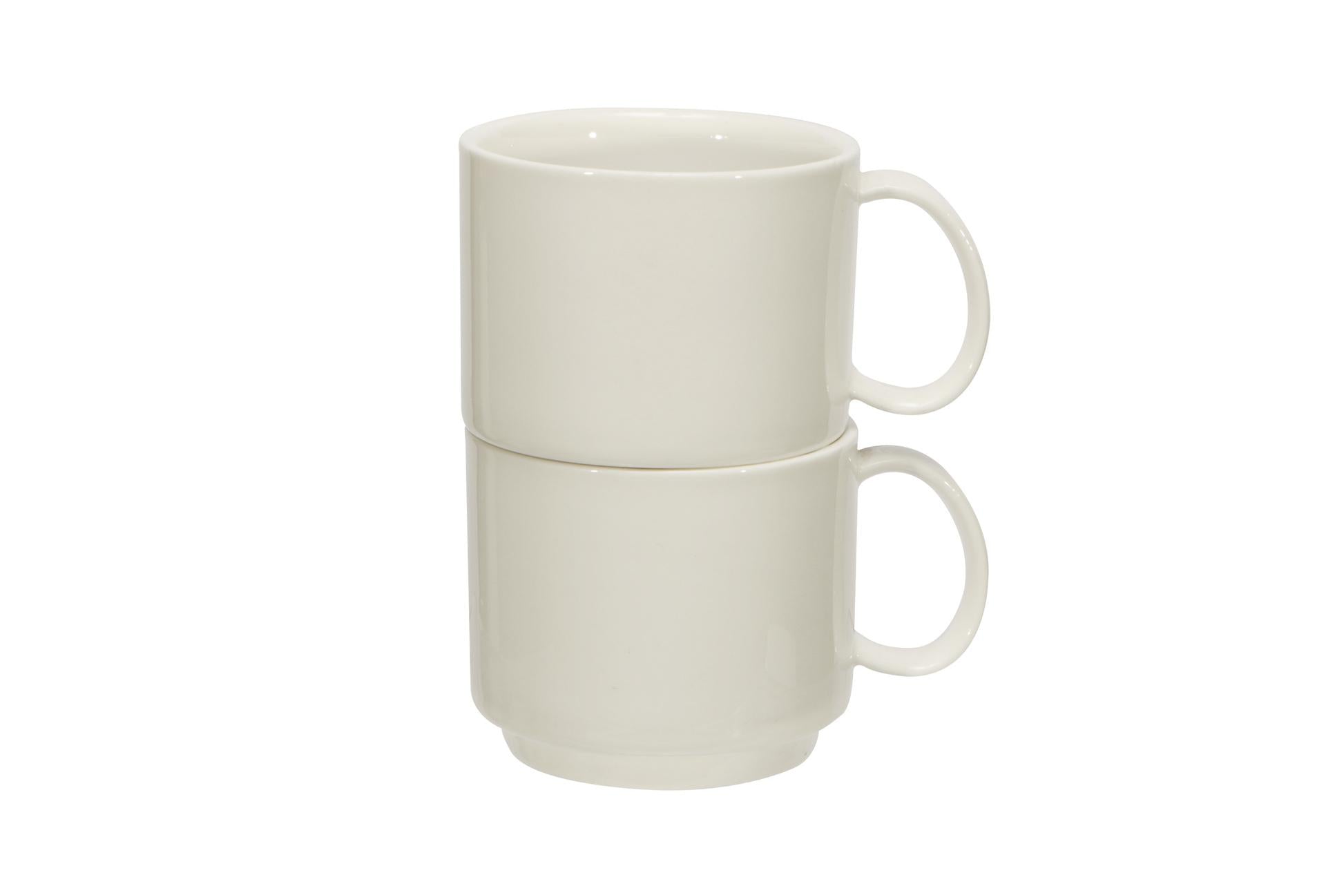 Import Tavola Professional B.B. White Tazza Caffè Impilabile 100 ml In Porcellana Bianca - Set 6 Pz