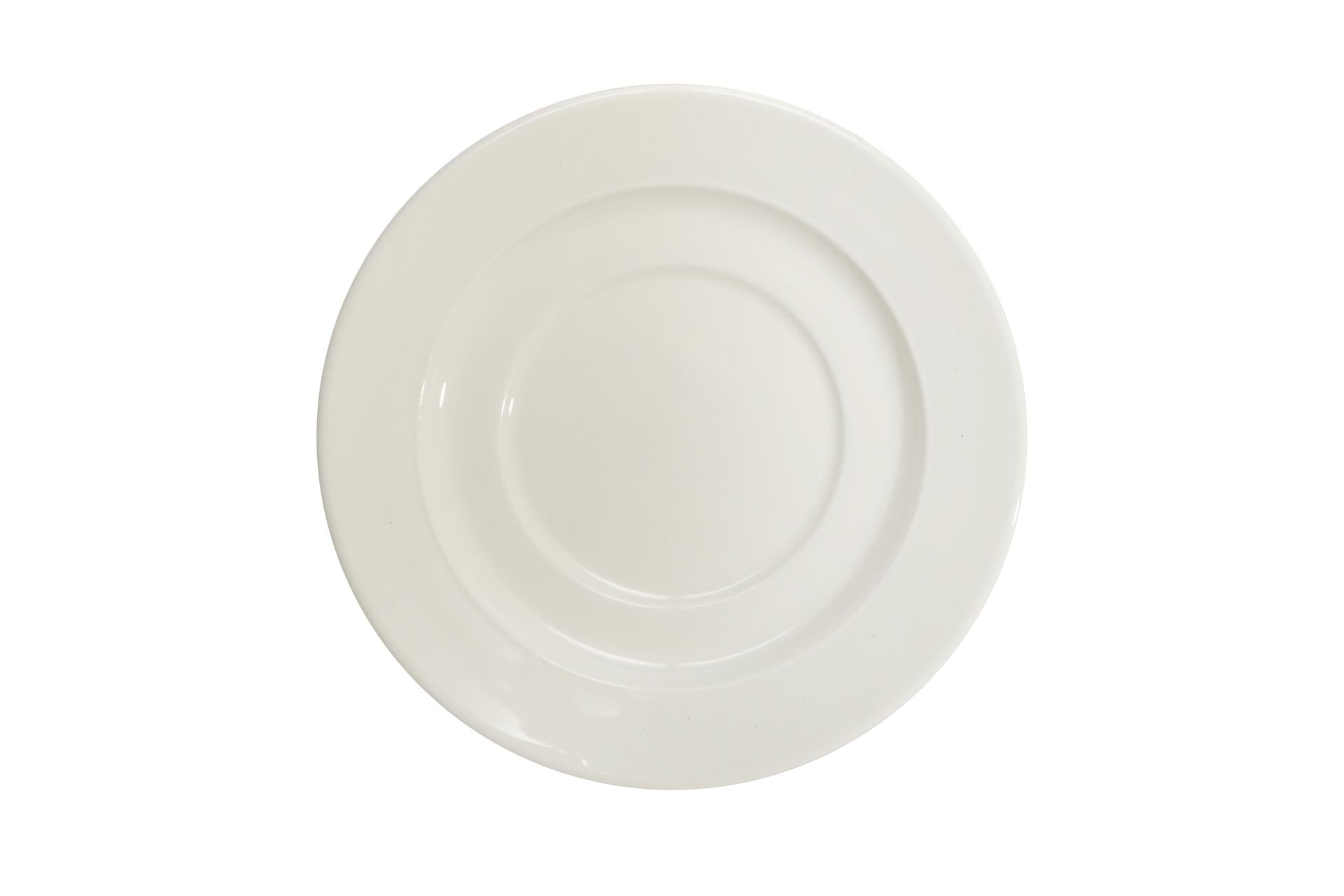 Import Tavola Professional Piattino Caffè Impilabile Ø11.2 cm - Linea B.B. White In Porcellana Bianca - Set 24 Pz