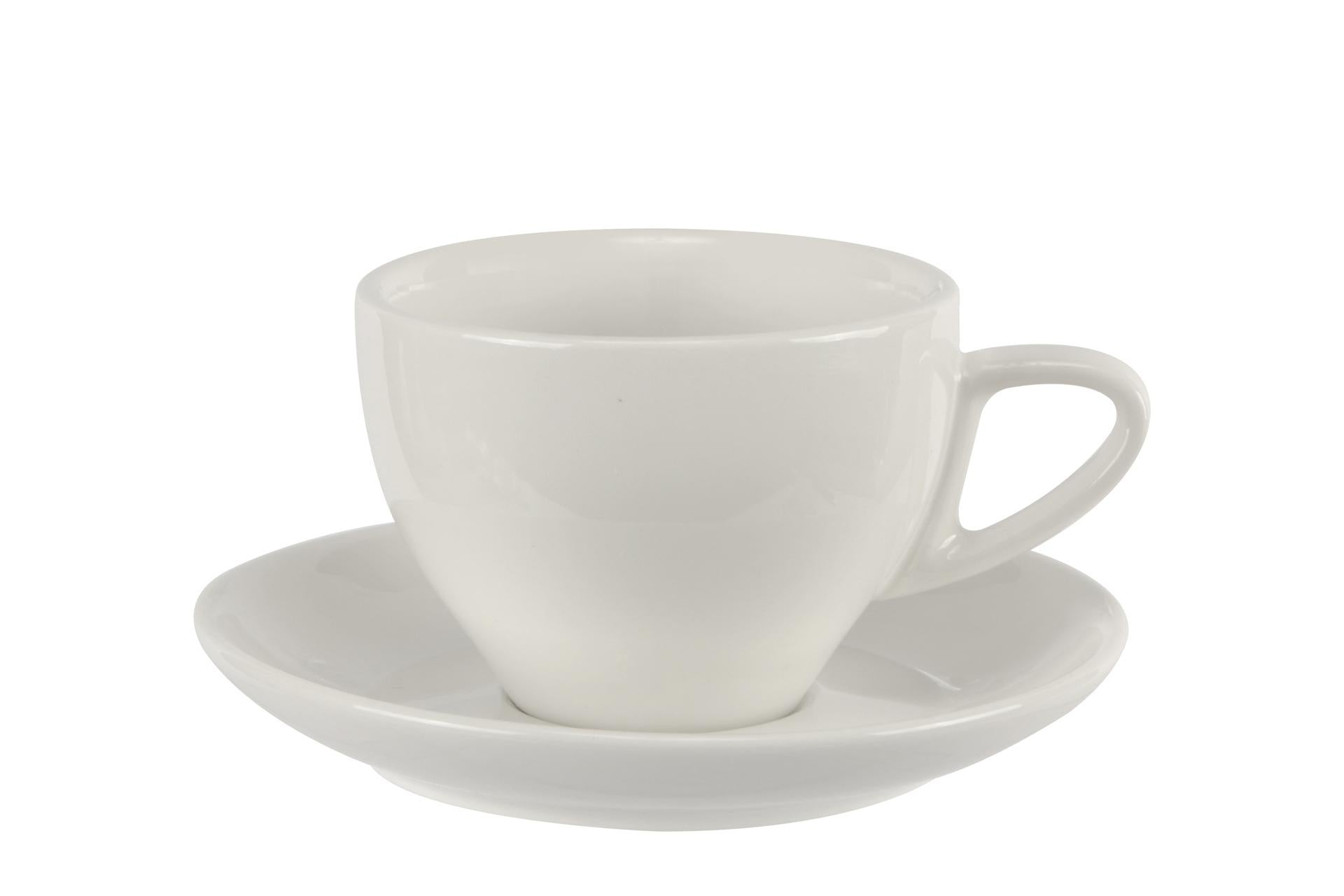 Import Tavola Professional B.B. White Piattino Cappuccio BA2833 In Porcellana Bianca - Set 6 Pz