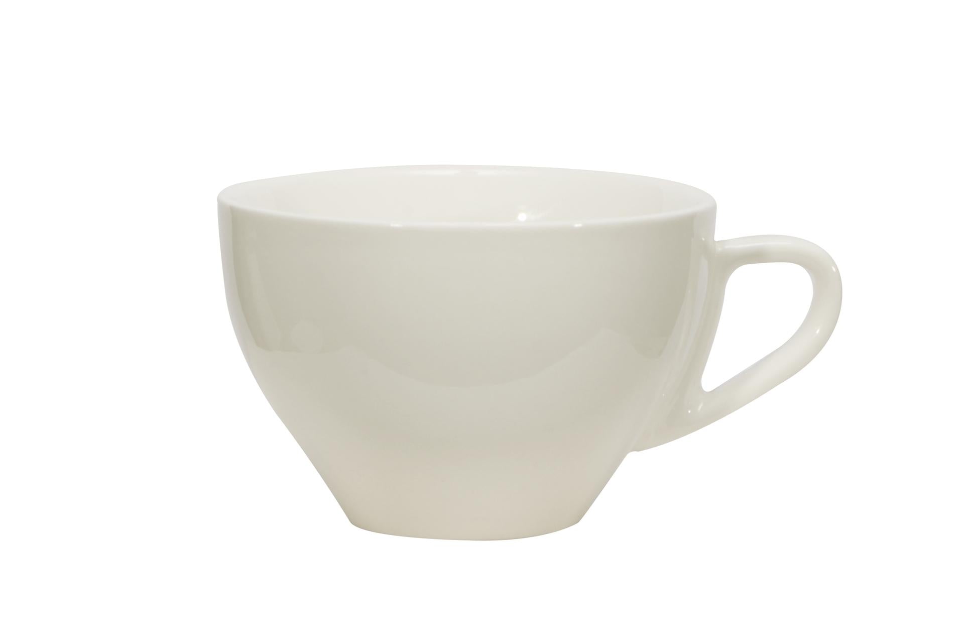 Import Tavola Professional Tazza Colazione 340 ml B.B. White In Porcellana Bianca - Set 6 Pz