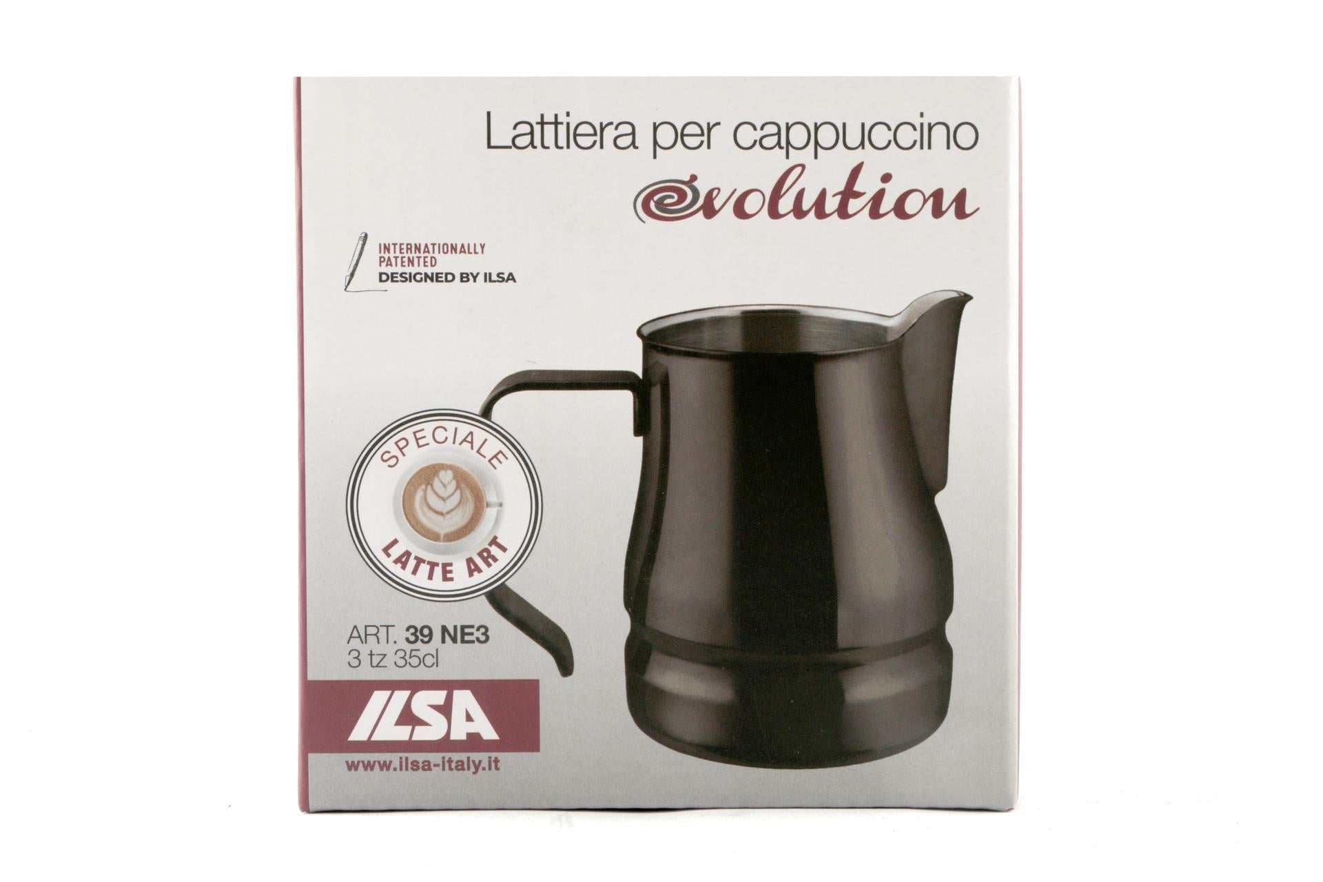 Ilsa Evolution Lattiera Nera 35 cl - In Acciaio Inox 18/10 Con Rivestimento Antiaderente 4