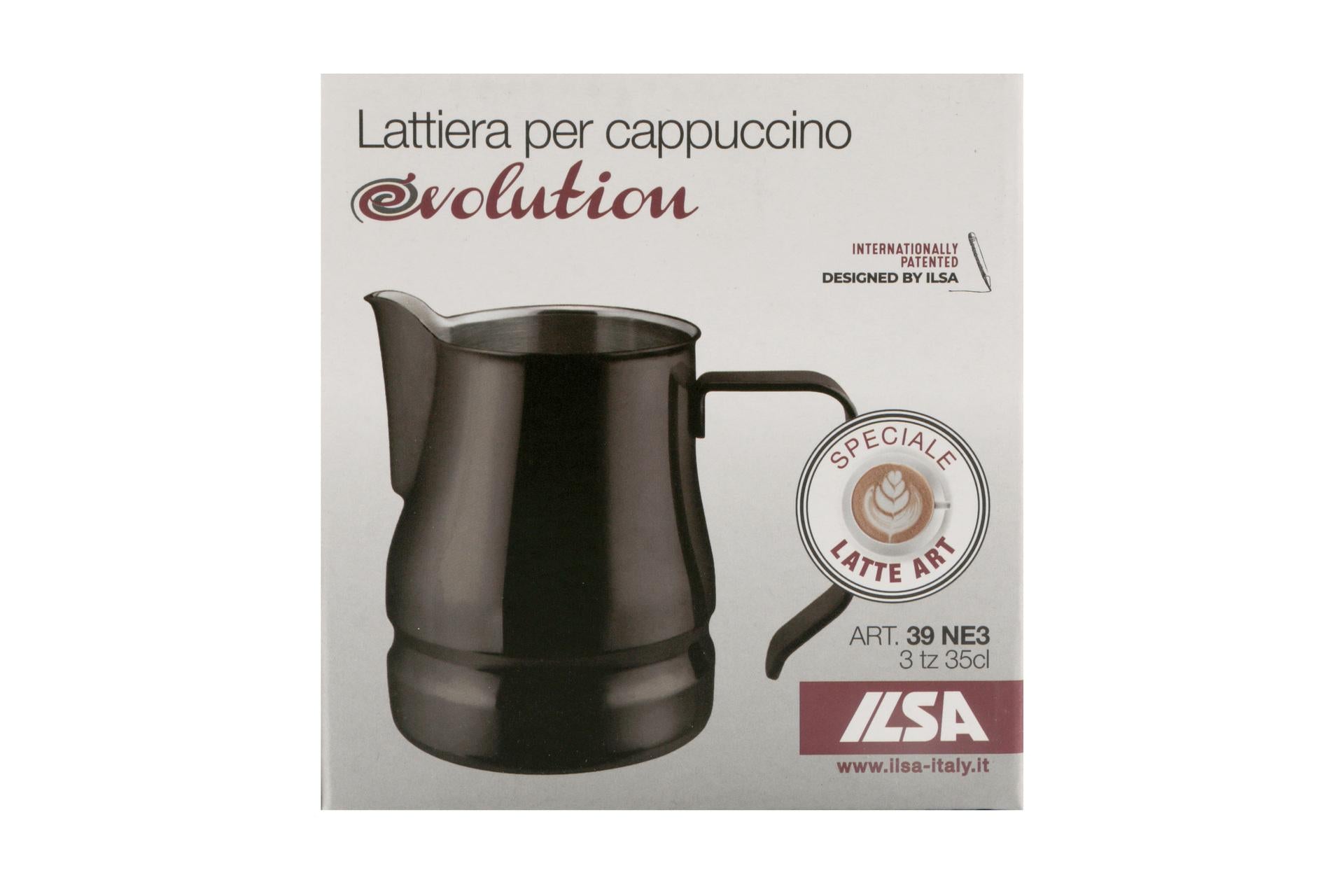 Ilsa Evolution Lattiera Nera 35 cl - In Acciaio Inox 18/10 Con Rivestimento Antiaderente 6