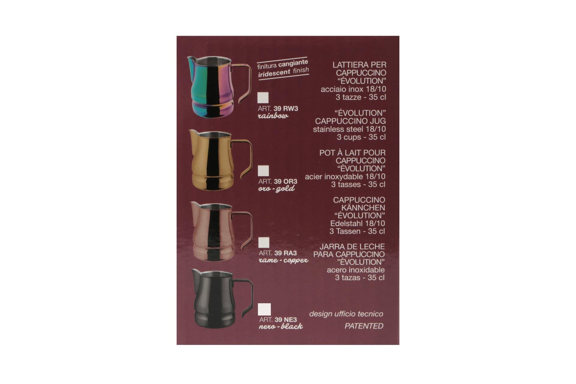 Ilsa Evolution Oro Lattiera 35 cl - Acciaio Inox 18/10 Rivestimento Antiaderente Nero 5