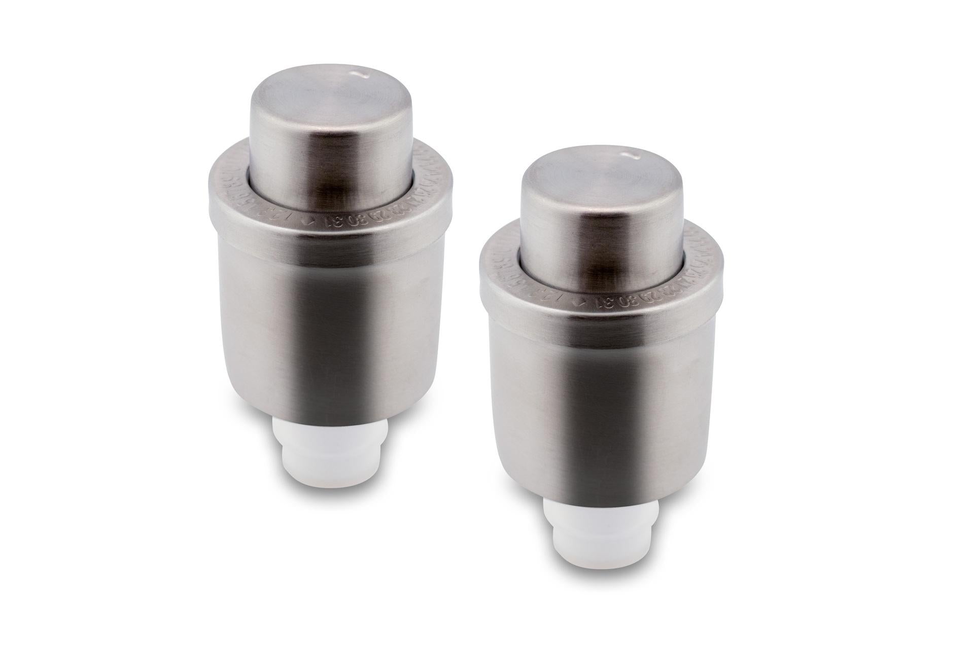 Ilsa Mixage Set 2 Tappi Vino Inox 3.8 x 6.7 cm - Tappo Sottovuoto Salva Aroma per Vini Fermi - Set 2 Pz