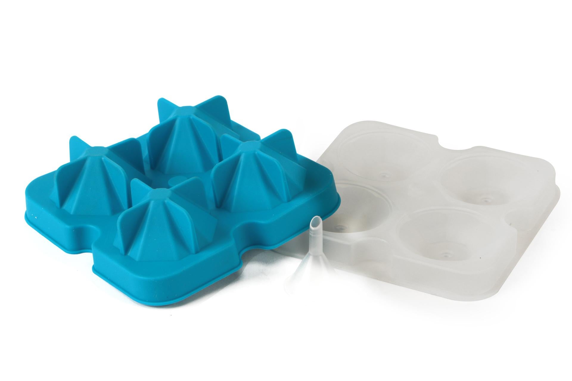 Ilsa Stampo Ghiaccio Diamante In Silicone Alimentare - 4 Diamanti 5x5x4 cm