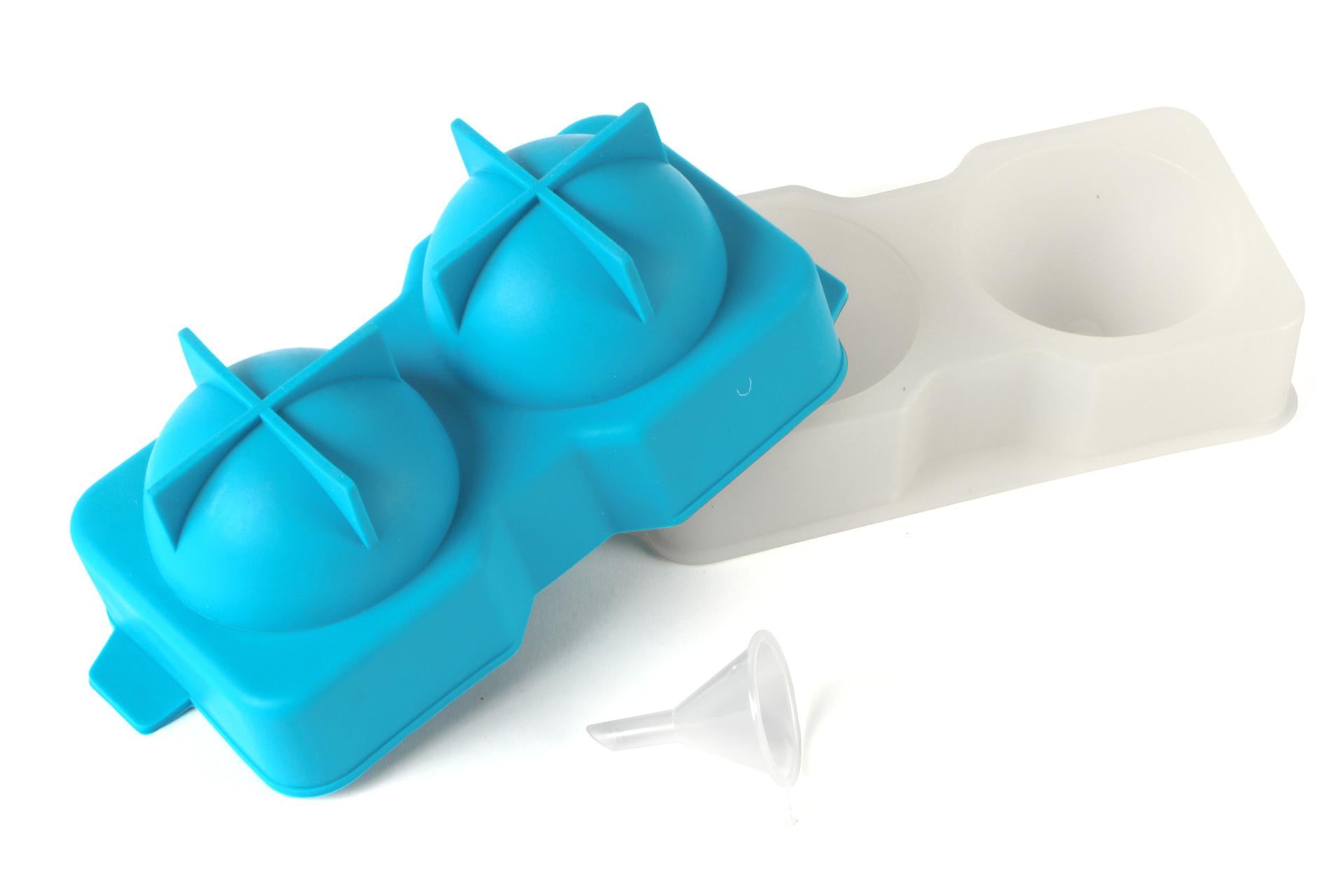 Ilsa Stampo Silicone 2 Sfere di Ghiaccio Ø5.5 cm - Stampo Ghiaccio Sfere In Silicone Alimentare