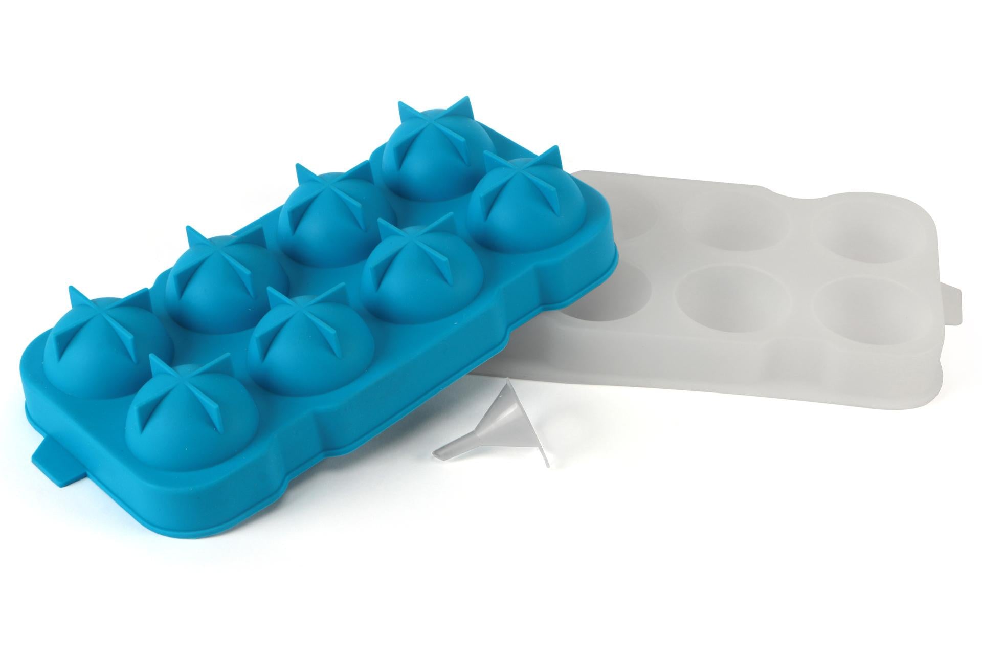 Ilsa Stampo Silicone 8 Sfere di Ghiaccio Ø5.5 cm - Stampo Ghiaccio in Silicone Alimentare di Alta Qualità