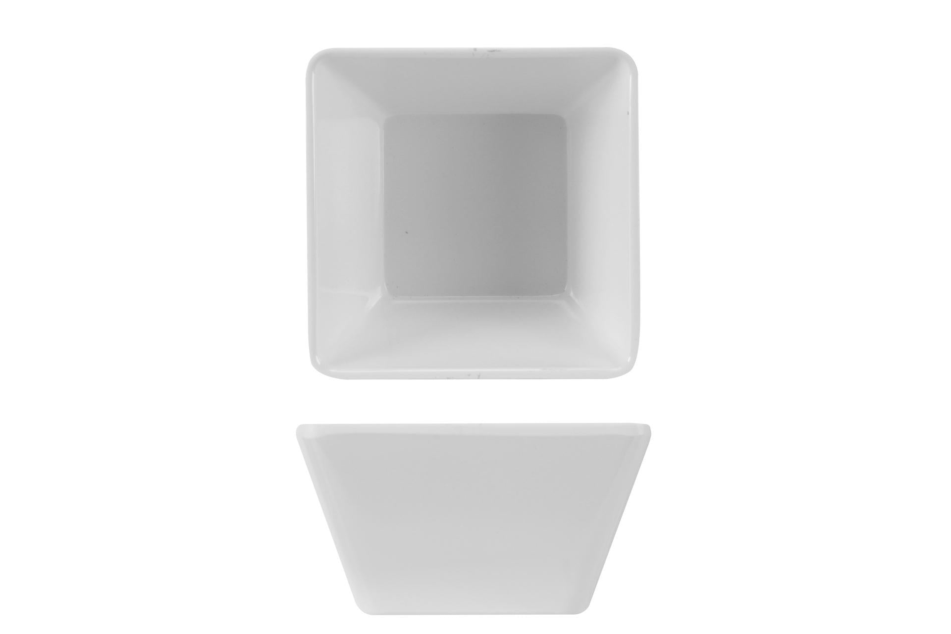 Ilsa Efay Canon Ciotola Quadra Bianca H.7 cm - 13 cm In Melamina - Set 6 Pz