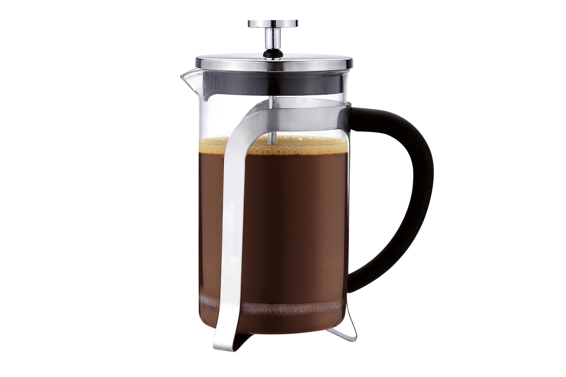 Ilsa Caffettiera-Infusiera 350 ml In Vetro Borosilicato e Acciaio Inox - Teiera e Infusiera per Tisane e Decotti