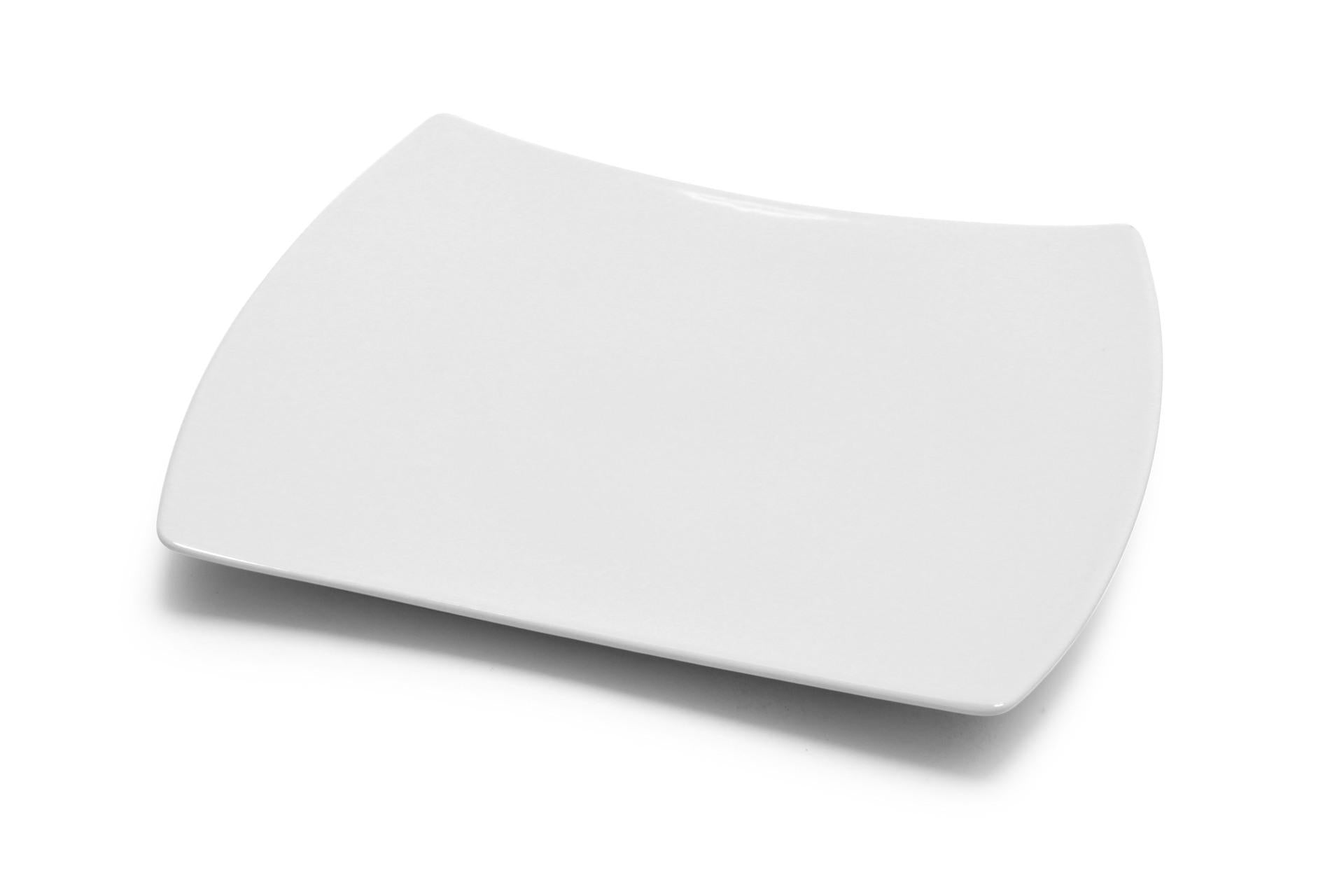 Saturnia Tokio Piatto Rettangolare Sagomato 30 x 25 cm In Porcellana - Set 4 Pz