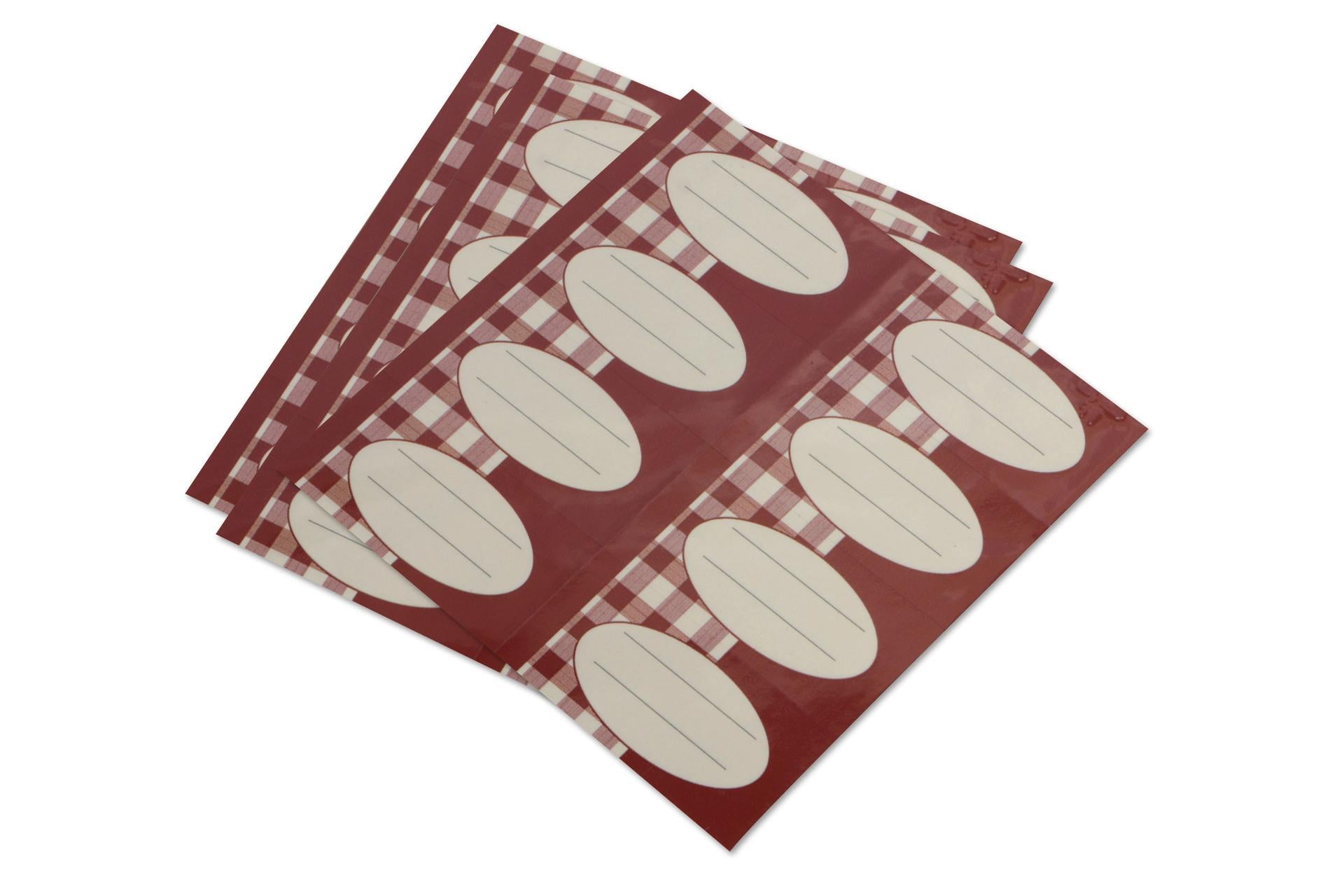 Il Casale 24 Etichette Adesive per Barattoli 5.4 x 2.5 cm - Linea di Barattoli e Accessori in Vetro - Set 20 Pz