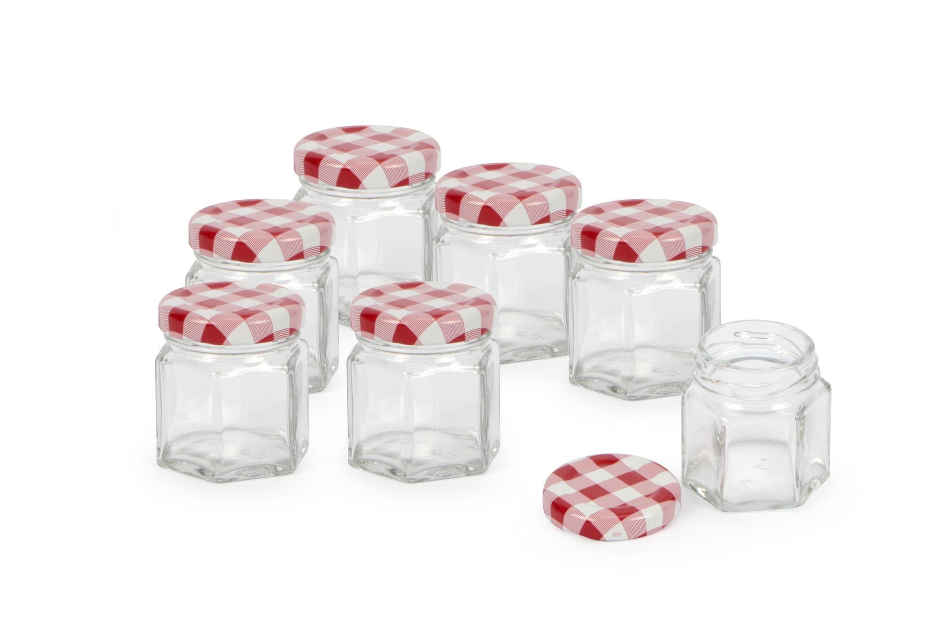 Il Casale Set 7 Vasi Esagonali 45 ml In Vetro Con Tappo a Vite Ø43 - Set 7 Pz
