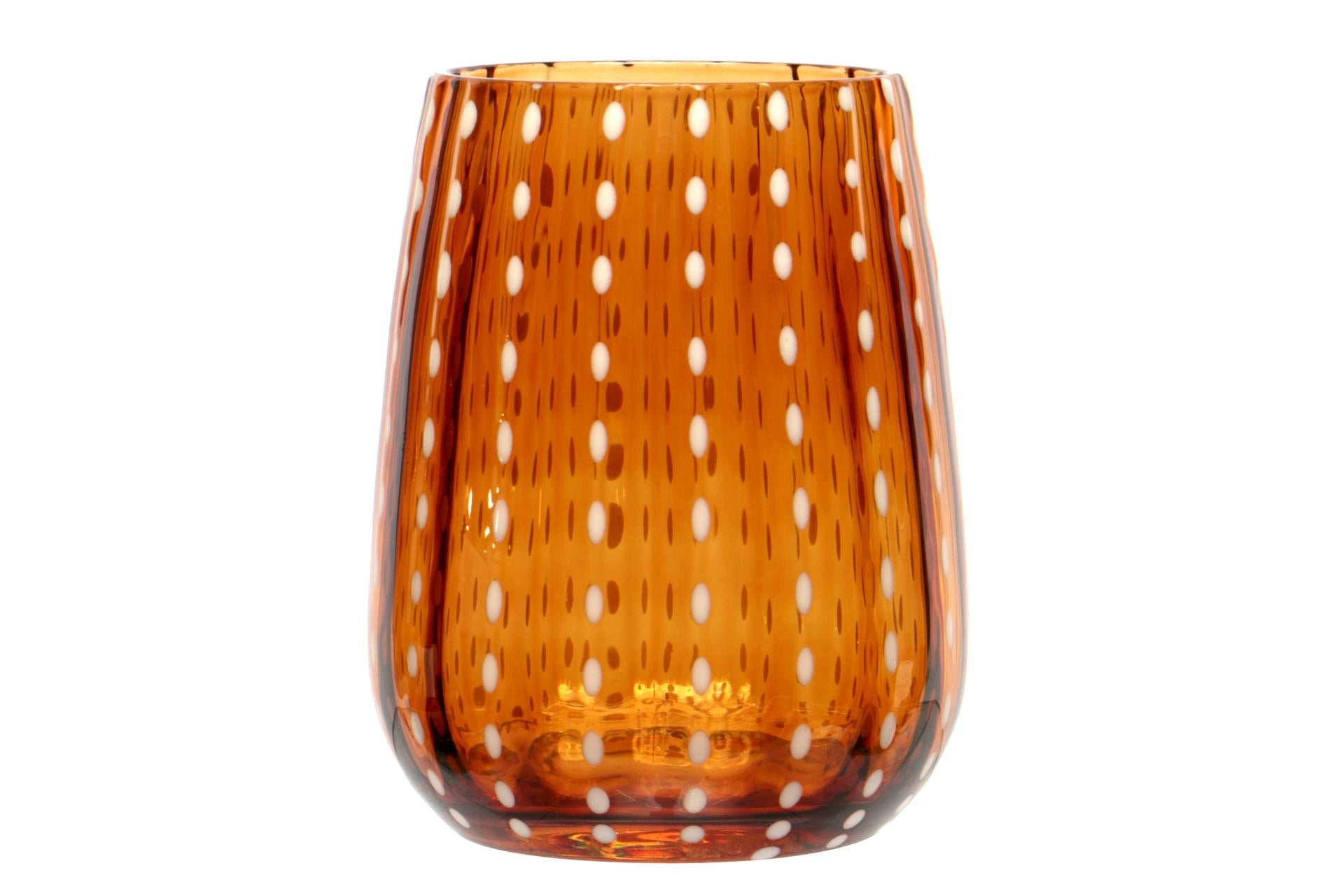 Import Tavola Professional Perlage Bicchiere Acqua 36 cl In Vetro Ambra Soffiato a Bocca - Set 6 Pz