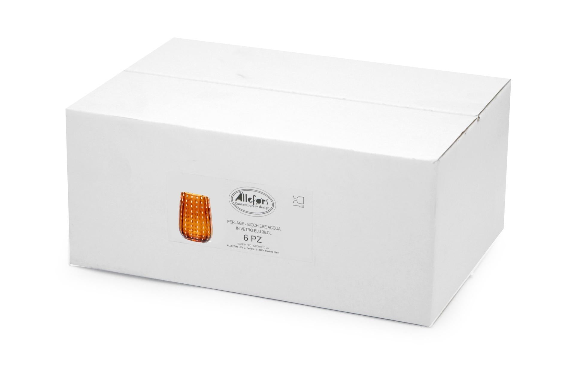 Import Tavola Professional Perlage Bicchiere Acqua 36 cl In Vetro Ambra Soffiato a Bocca - Set 6 Pz 4