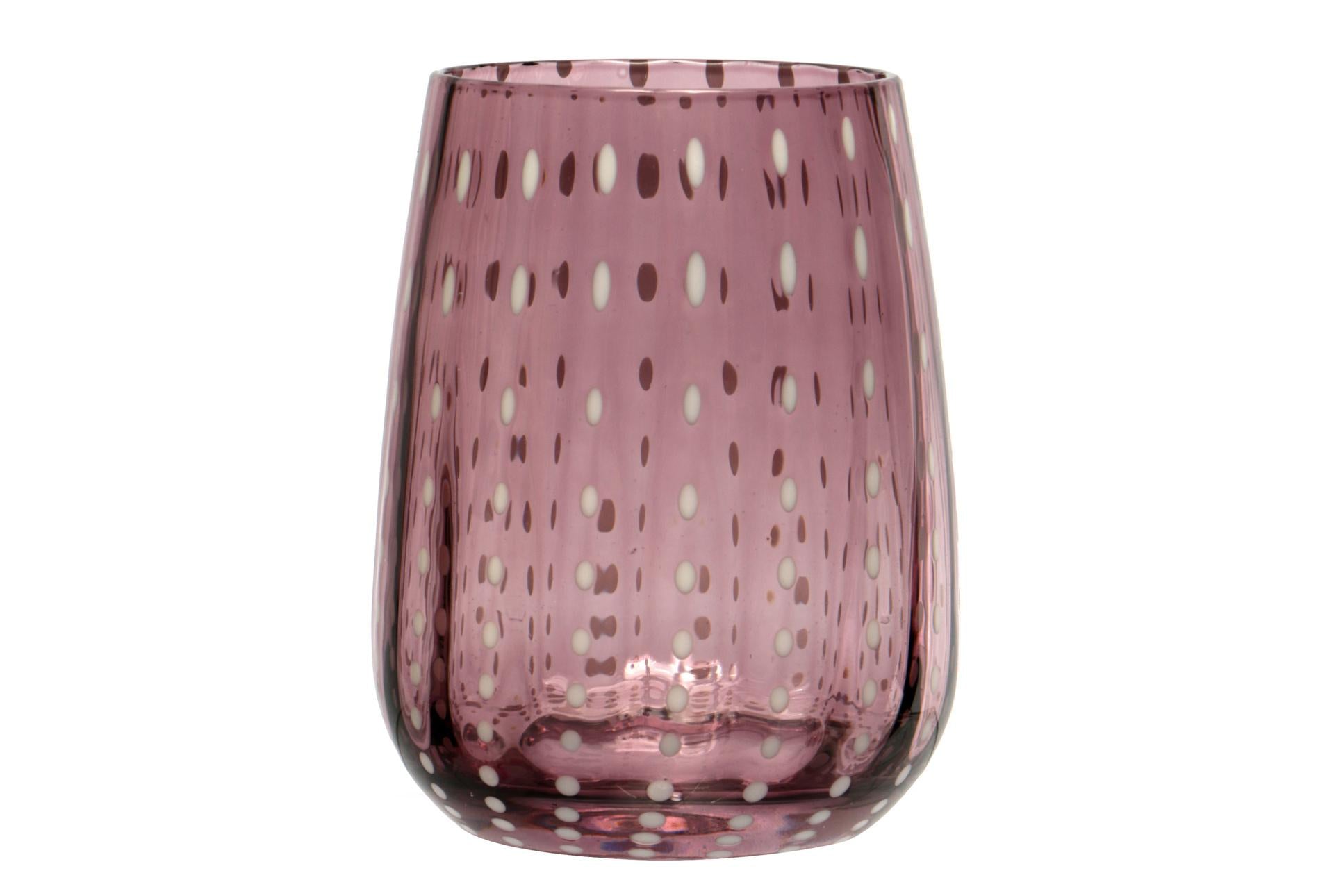 Import Tavola Professional Perlage Bicchiere Acqua 36 cl In Vetro Ametista Soffiato a Bocca - Set 6 Pz