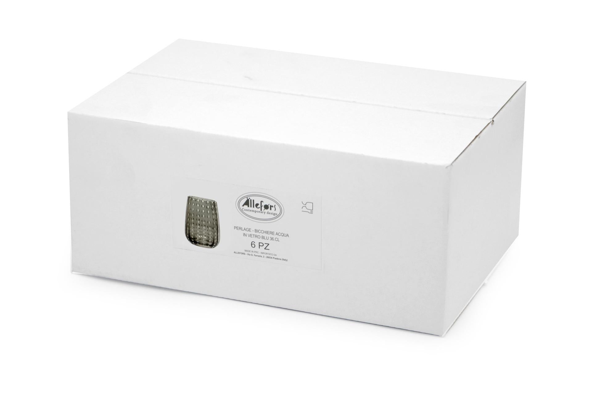 Import Tavola Professional Perlage Bicchiere Acqua 36 cl In Vetro Grigio Soffiato a Bocca - Set 6 Pz 4