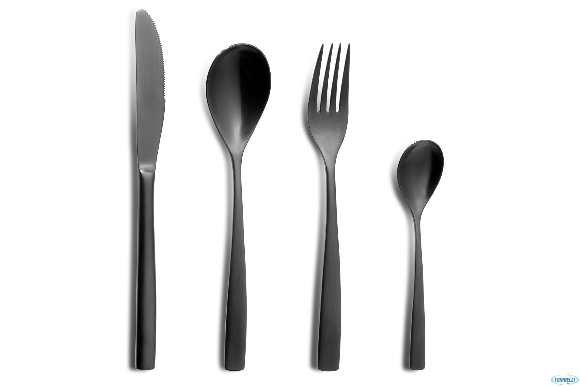 Comas Barcelona Cucchiaio Caffè Nero - Posata In Acciaio Spessore 3 mm Con Rivestimento PVD - Set 12 Pz 5